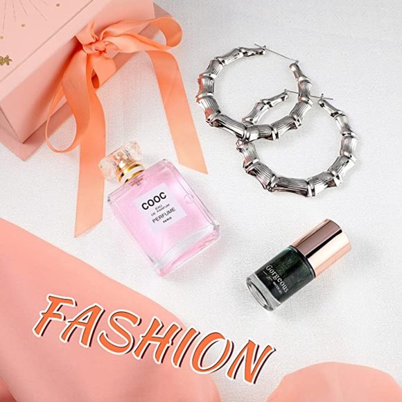 Bamboo Hoop Earrings - Picture 4 of 7